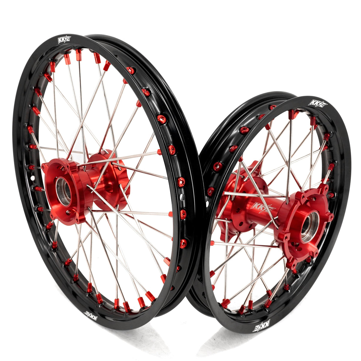 KKE 17"*1.4/14"*1.6 Small Kid's Wheels For KTM SX 85 GAS GAS MC85 2021-2024 Red Nipples KKE Racing