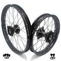 KKE 19" 16" Kid's Big Spoke Wheels Rims Fit KTM SX 85 2003-2020 Black Hubs KKE Racing