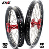 KKE 21 & 18 Enduro Wheels Rims for Husqvarna TE TC FE FC SMR TXC  2000-2013 Red Hubs KKE Racing