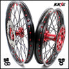 KKE 21&18 21&19 Wheels for Honda CR125R 1995-1997 CR250R 1995-1996 Black Spokes KKE Racing