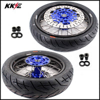 KKE 3.5/4.25*17" Supermoto Street Rims For SUZUKI DRZ400SM 2005-2024 CST Tires KKE Racing