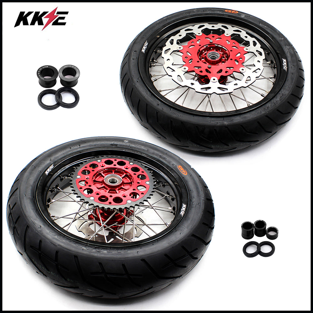 KKE 3.5 & 4.25 Cush Drive Supermoto CST Wheels Rims for Honda XR400R XR600R KKE Racing