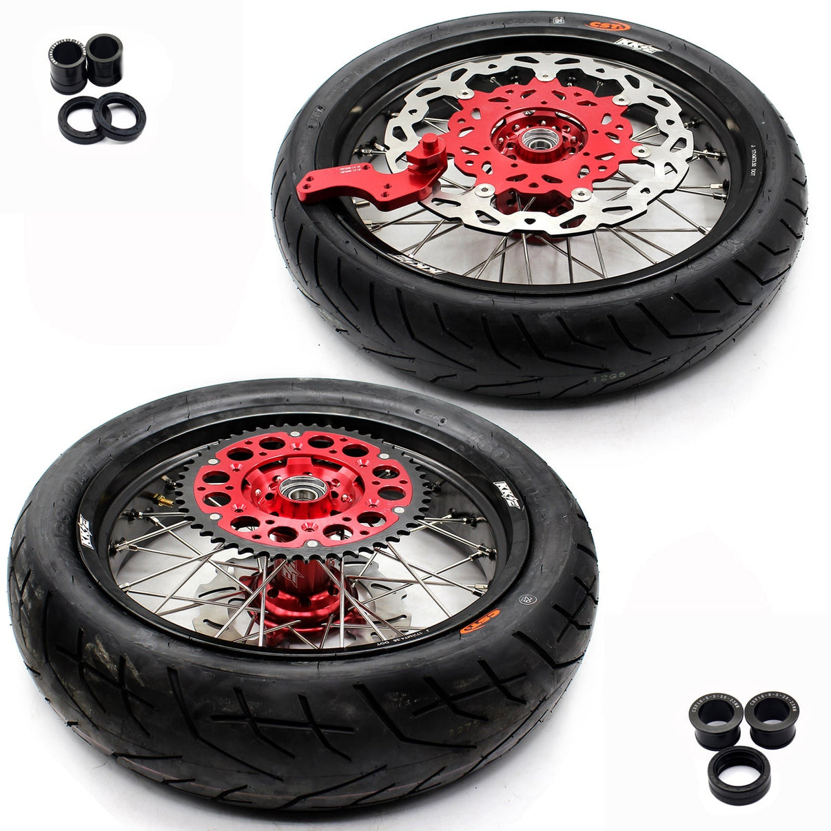 KKE 3.5 & 4.25*17inch Supermoto Wheels CST Tires For HONDA CRF450L 2019-2021 CRF450RL 2021-2025 KKE Racing