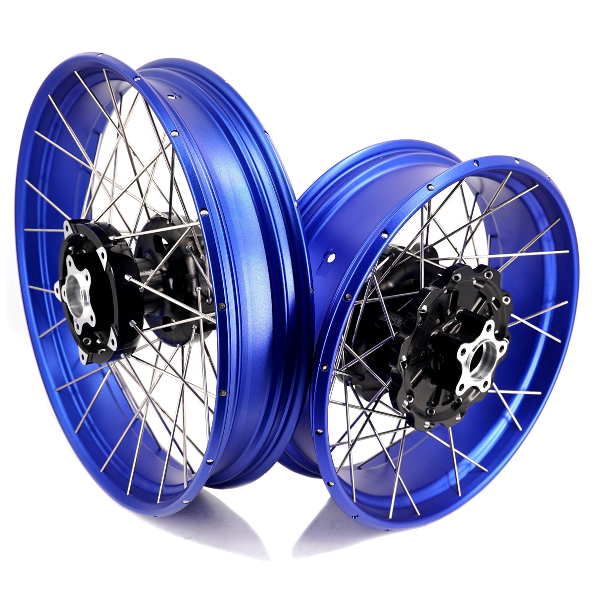 KKE 3.5*19'' & 5.0*18'' Tubeless Wheels Fit Harley Street Glide/CVO 2024 Blue Rims KKE Racing