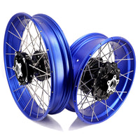 KKE 3.5*19'' & 5.0*18'' Tubeless Wheels Fit Harley Street Glide/CVO 2024 Blue Rims KKE Racing