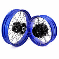 KKE 3.5*21'' & 5.0*18'' Tubeless Wheels Fit Harley Street Glide/CVO 2024 Blue Rims KKE Racing