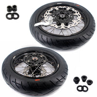 KKE CUSH DRIVE 3.5/4.25*17in. Supmermoto Wheels Kit For SUZUKI DRZ400SM 2005-2024 CST Tires KKE Racing