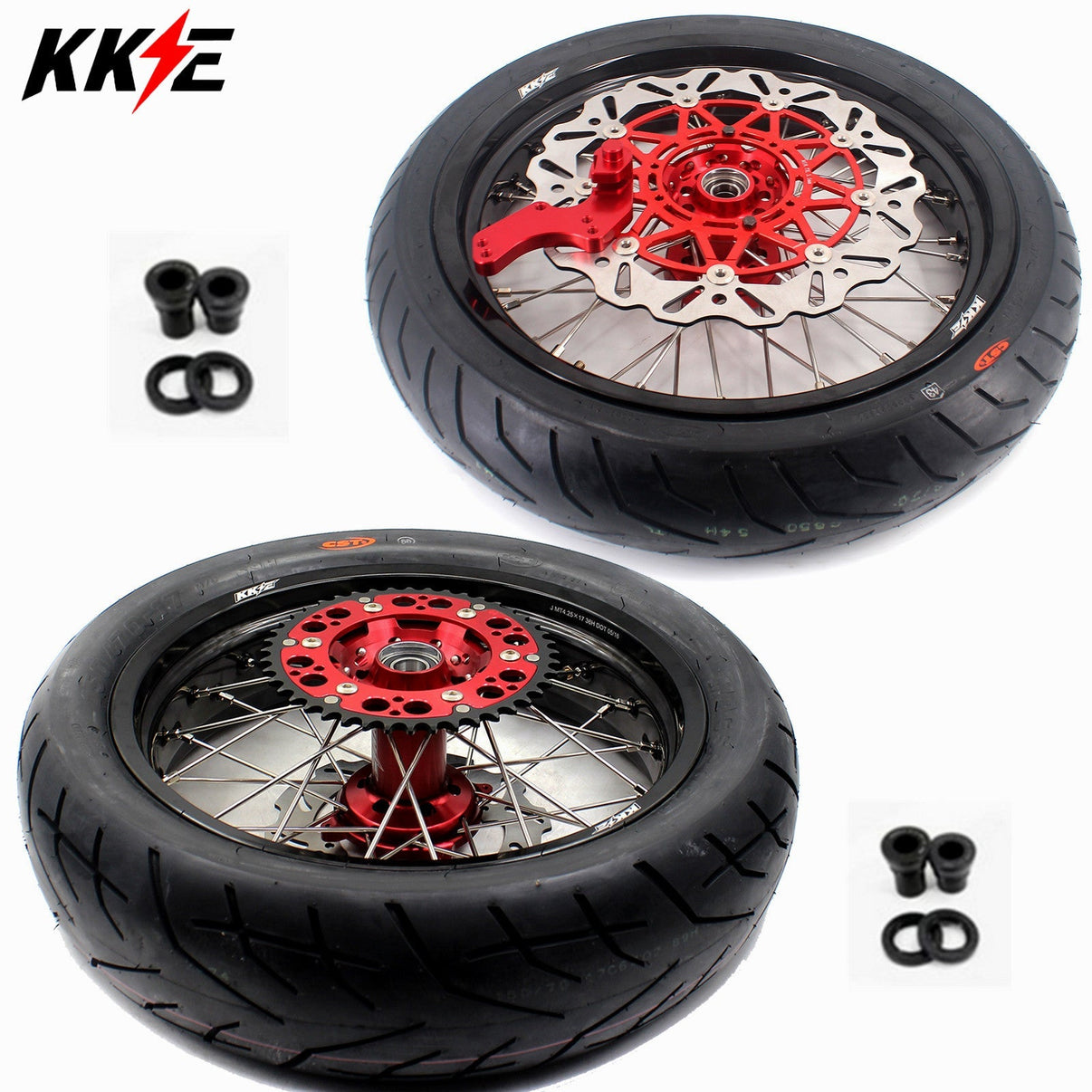 KKE XR650L 1993-2024 3.5/4.25*17inch Supermoto Wheels Rims For HONDA CST Tires KKE Racing