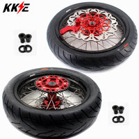KKE XR650L 1993-2024 3.5/4.25*17inch Supermoto Wheels Rims For HONDA CST Tires KKE Racing