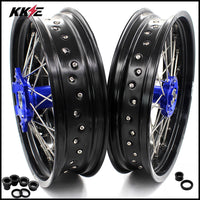 KKE 3.5 & 4.25 Wheels for Yamaha WR250F 2001 WR450F 2003-2018 Blue KKE Racing