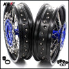 KKE 3.5 & 4.25 Wheels for Yamaha WR250F 2001 WR450F 2003-2018 Blue KKE Racing