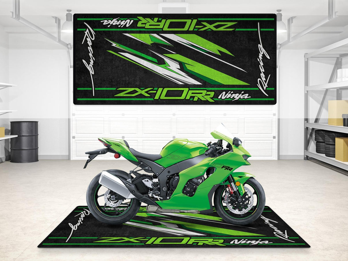 Designed Pit Mat for Kawasaki ZX-10RR Motorcycle - MM7267 MPM Motorcycle Mat