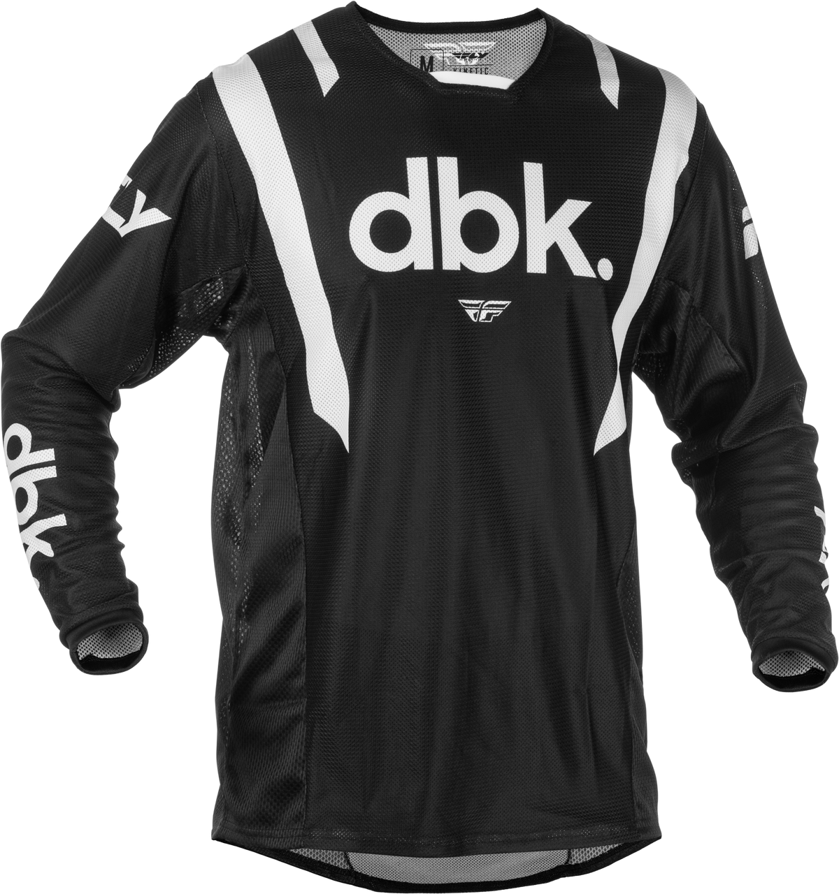 FLY Racing x DBK Kinetic Mesh Jersey in Black/White - product view 1