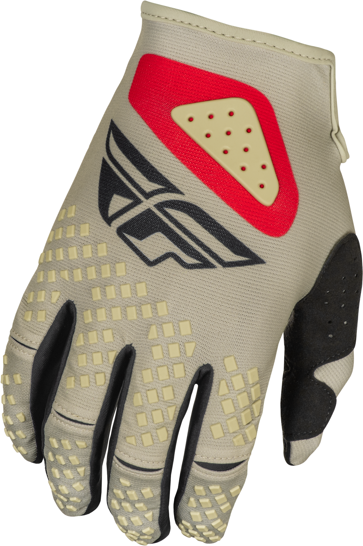 Kinetic Sym Gloves Light Grey/Red/Black Lg FLY RACING