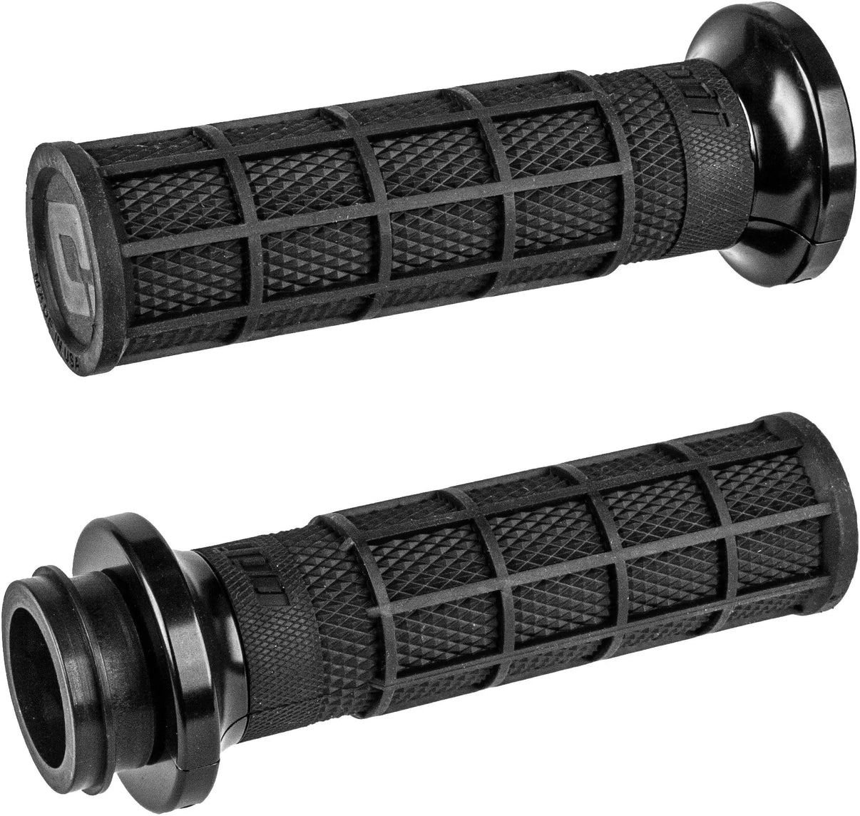 Lock On Waffle Style Grips Black/Black For Cable Throttle ODI