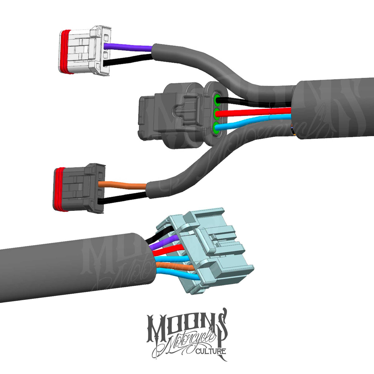 MOONSMC® 2018-Current M8 Softail Rear Fender Wire Harness MOONSMC® // Moons Motorcycle Culture