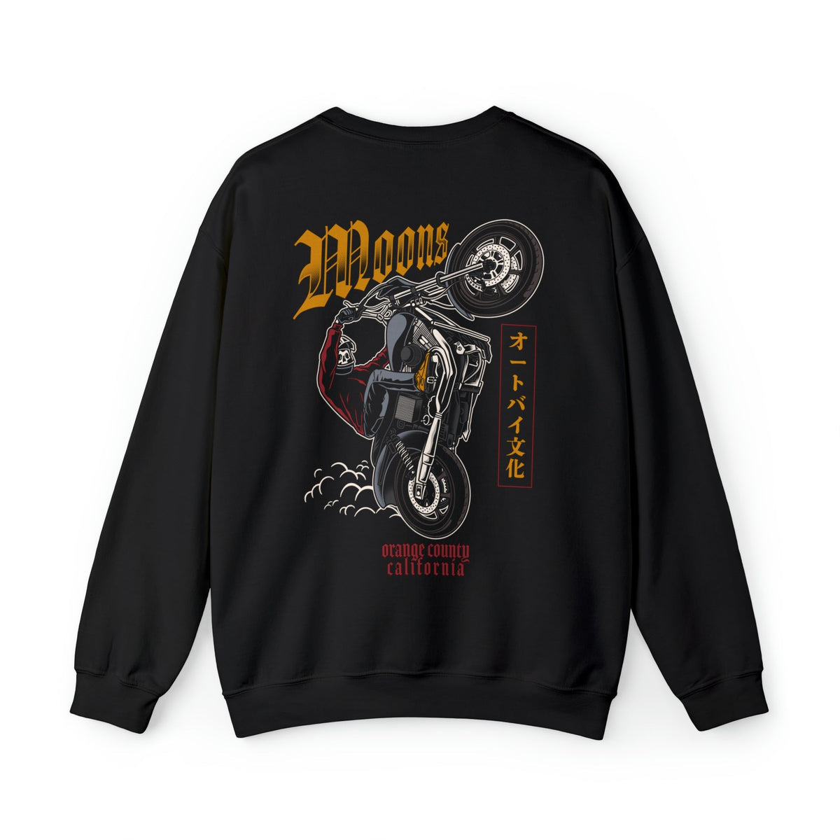MOONSMC® Dyna FXDX Wheelie Heavy Blend Crewneck Sweatshirt MOONSMC® // Moons Motorcycle Culture