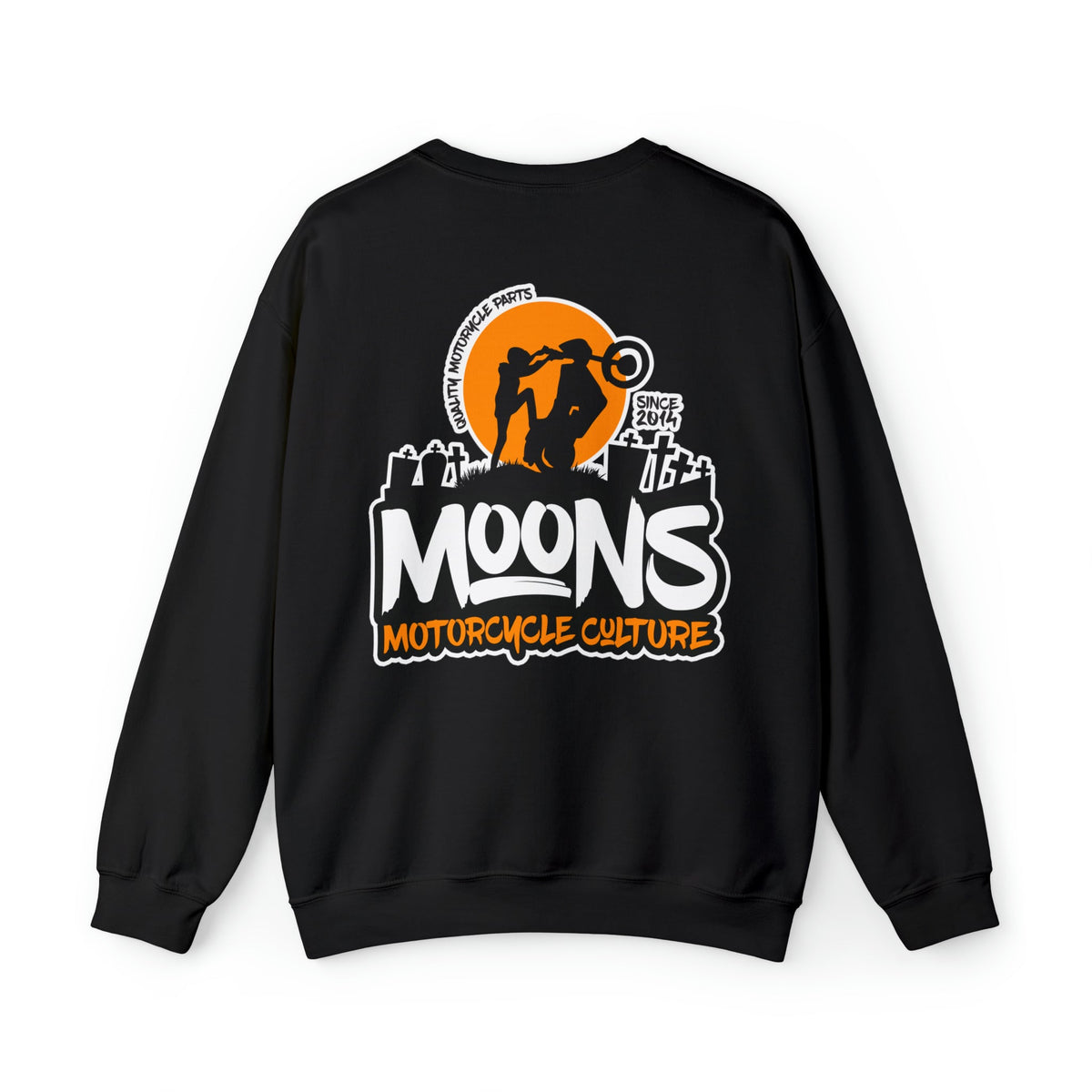 MOONSMC® Dyna Graveyard Wheelie Heavy Blend Crewneck Sweatshirt MOONSMC® // Moons Motorcycle Culture