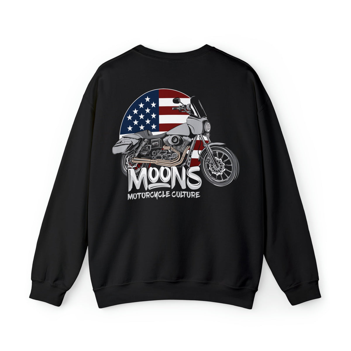 MOONSMC® FXDT / T-SPORT "MURICA" Heavy Blend Crewneck Sweatshirt MOONSMC® // Moons Motorcycle Culture