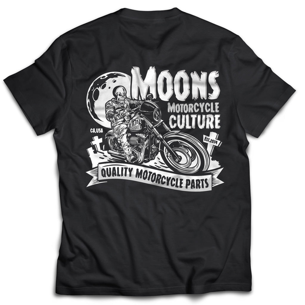 MOONSMC® FXLRS Skull Rider Heavy Cotton T-Shirt MOONSMC® // Moons Motorcycle Culture
