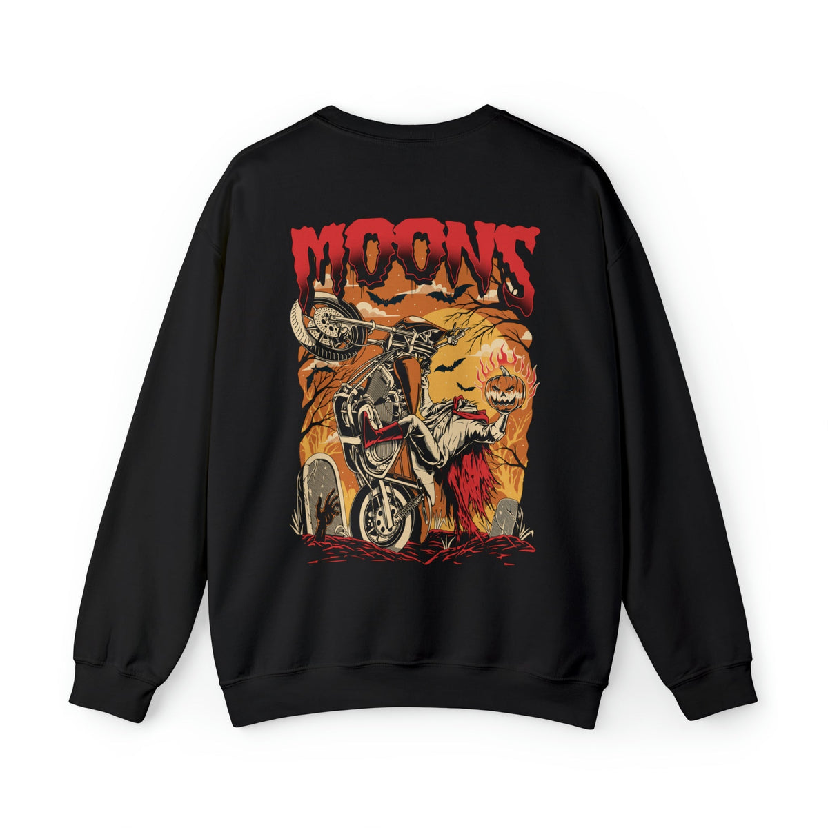 MOONSMC® FXR Headless Horsemen Graveyard Wheelie Sweatshirt Red MOONSMC® // Moons Motorcycle Culture