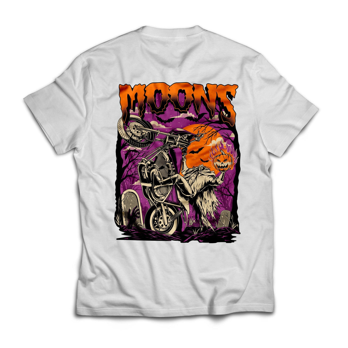 MOONSMC® FXR Headless Horsemen Graveyard Wheelie T-Shirt Purple MOONSMC® // Moons Motorcycle Culture