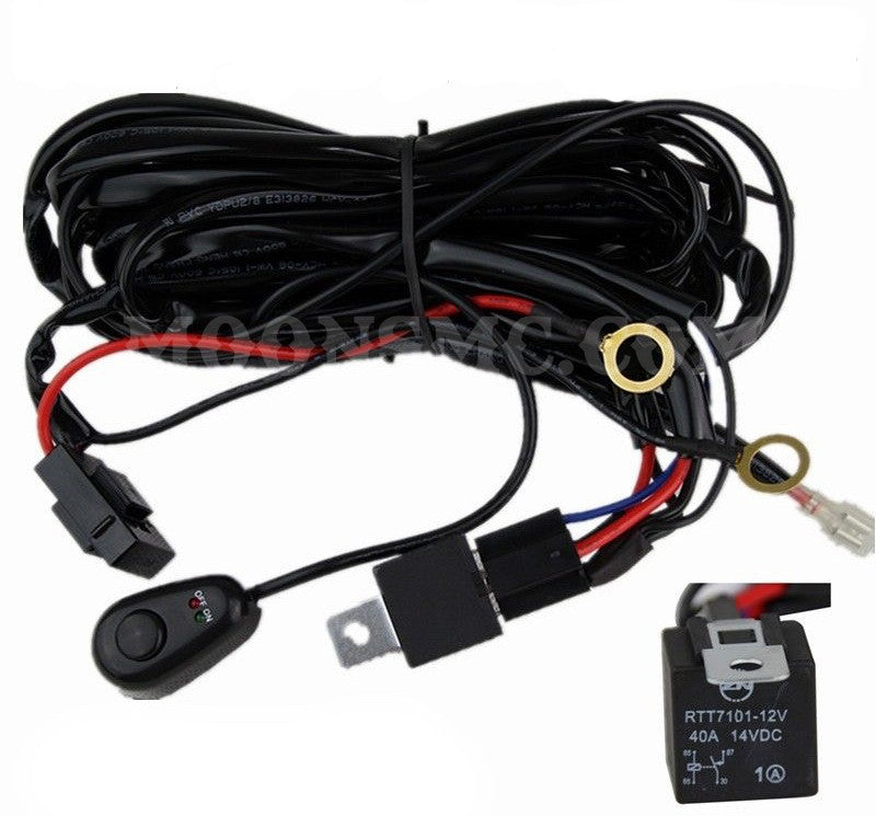 MOONSMC® LED Light Bar Wire Harness Kit MOONSMC® // Moons Motorcycle Culture