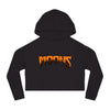MOONSMC® Limited Edition Halloween Logo - Orange Women’s Cropped Hooded Sweatshirt MOONSMC® // Moons Motorcycle Culture