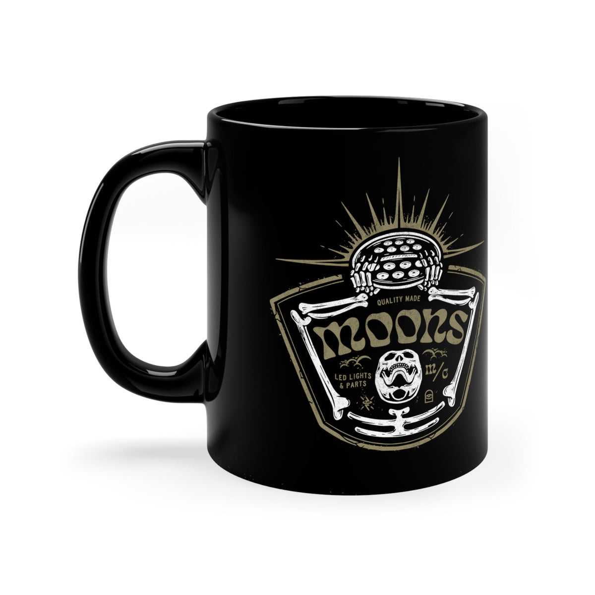 MOONSMC® Skeleton - Rise of the Fly Eye 11oz Black Mug MOONSMC® // Moons Motorcycle Culture