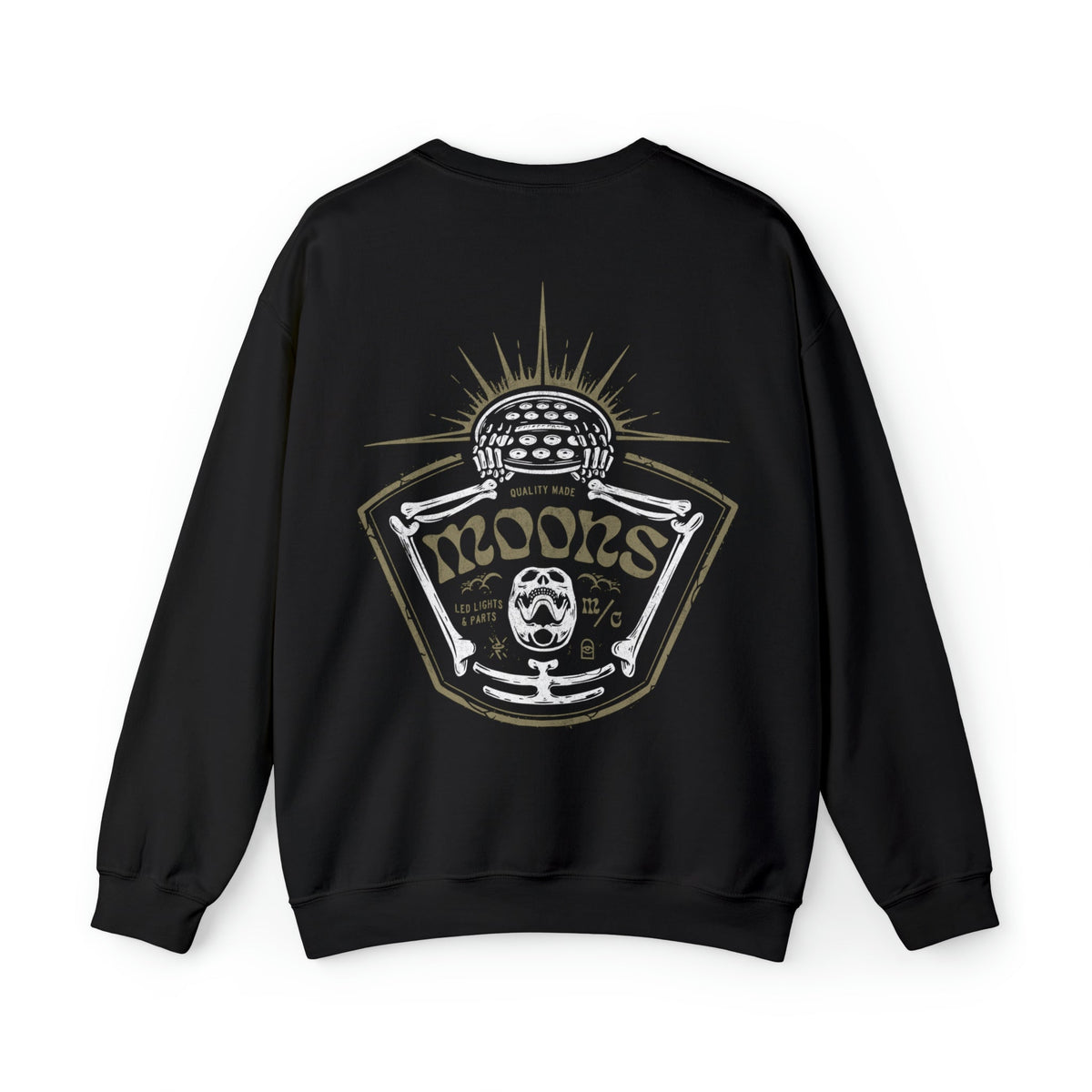 MOONSMC® Skeleton - Rise of the Fly Eye Heavy Blend™ Crewneck Sweatshirt MOONSMC® // Moons Motorcycle Culture