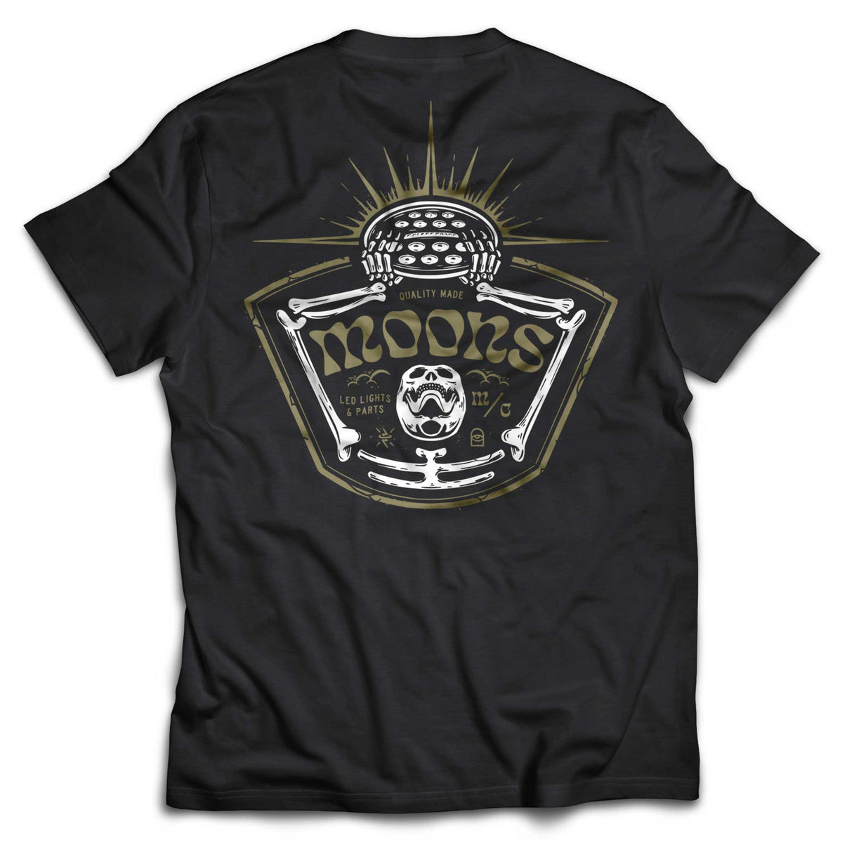 MOONSMC® Skeleton - Rise of the Fly Eye Heavy Cotton T-Shirt MOONSMC® // Moons Motorcycle Culture