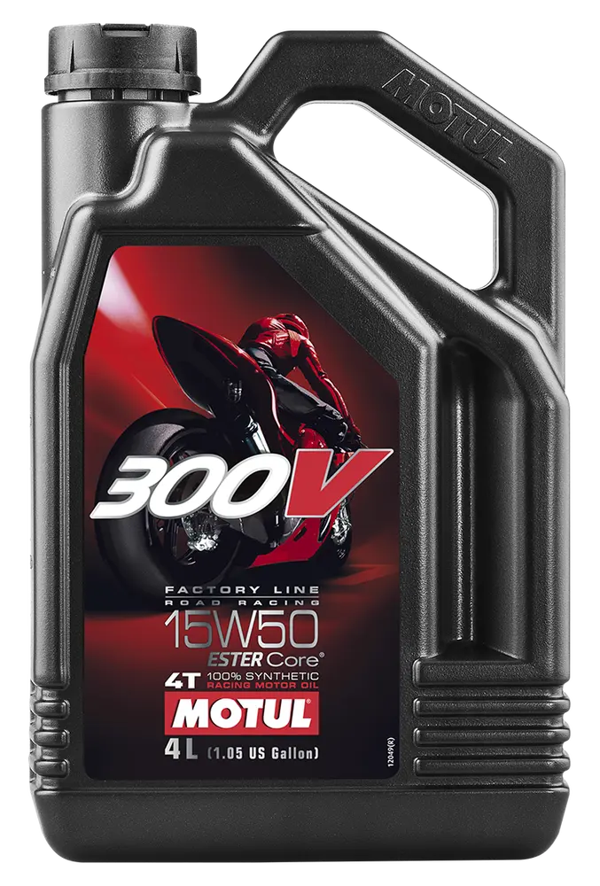 MOTUL 300V 4T COMPETITION SYNTHETIC OIL 15W50 4-LITER MOTUL