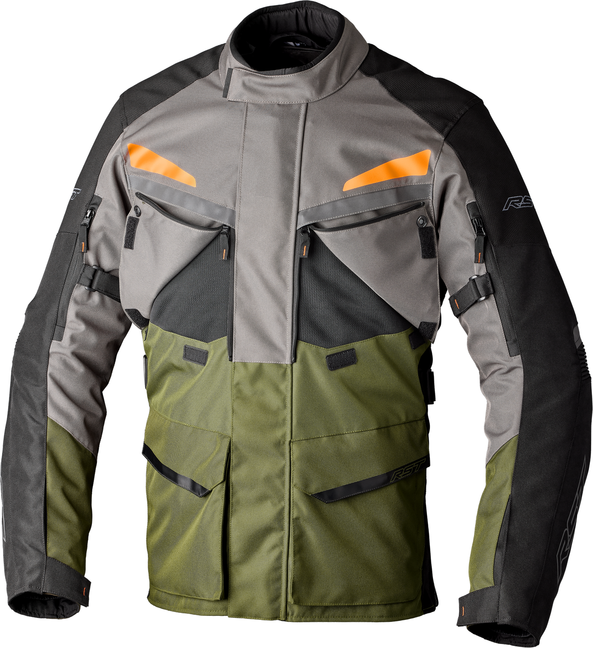 RST Maverick Evo CE Textile Jacket - Khaki/Grey/Orange