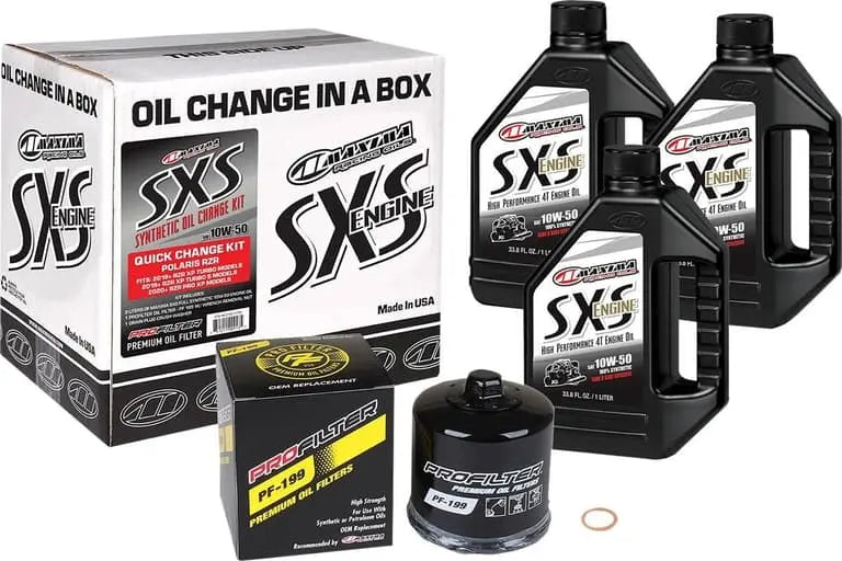Maxima SXS Synthetic Oil Change Kit - Polaris Turbo - 10W-50 Maxima