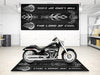 Motorcycle Mat For Cruiser Motorcycle "The Lord of Cool" - MM7308 MPM Motorcycle Mat