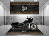 Motorcycle Mat for Cruiser Motorcycle "Ride The Style, Feel The Vibe" - MM7307 MPM Motorcycle Mat