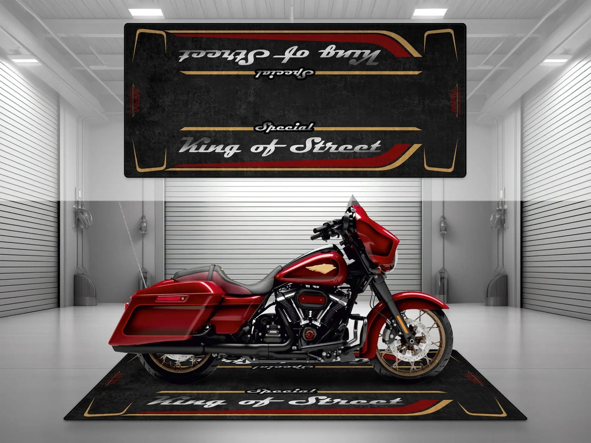 Motorcycle Mat for Cruiser Motorcycle "Special King of Street" - MM7345 MPM Motorcycle Mat
