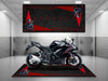 Motorcycle Mat for Kawasaki Ninja Motorcycle - U201 MPM Motorcycle Mat