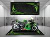 Motorcycle Mat for Kawasaki Ninja Motorcycle - U201 MPM Motorcycle Mat
