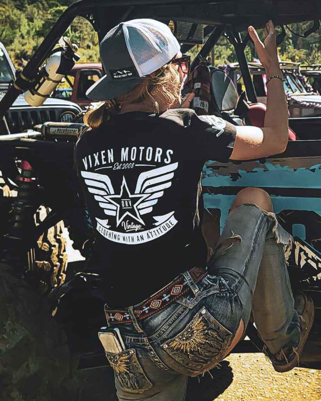 ORV Attitude Ladies V-Neck Tee OFF-ROAD VIXENS CLOTHING CO.