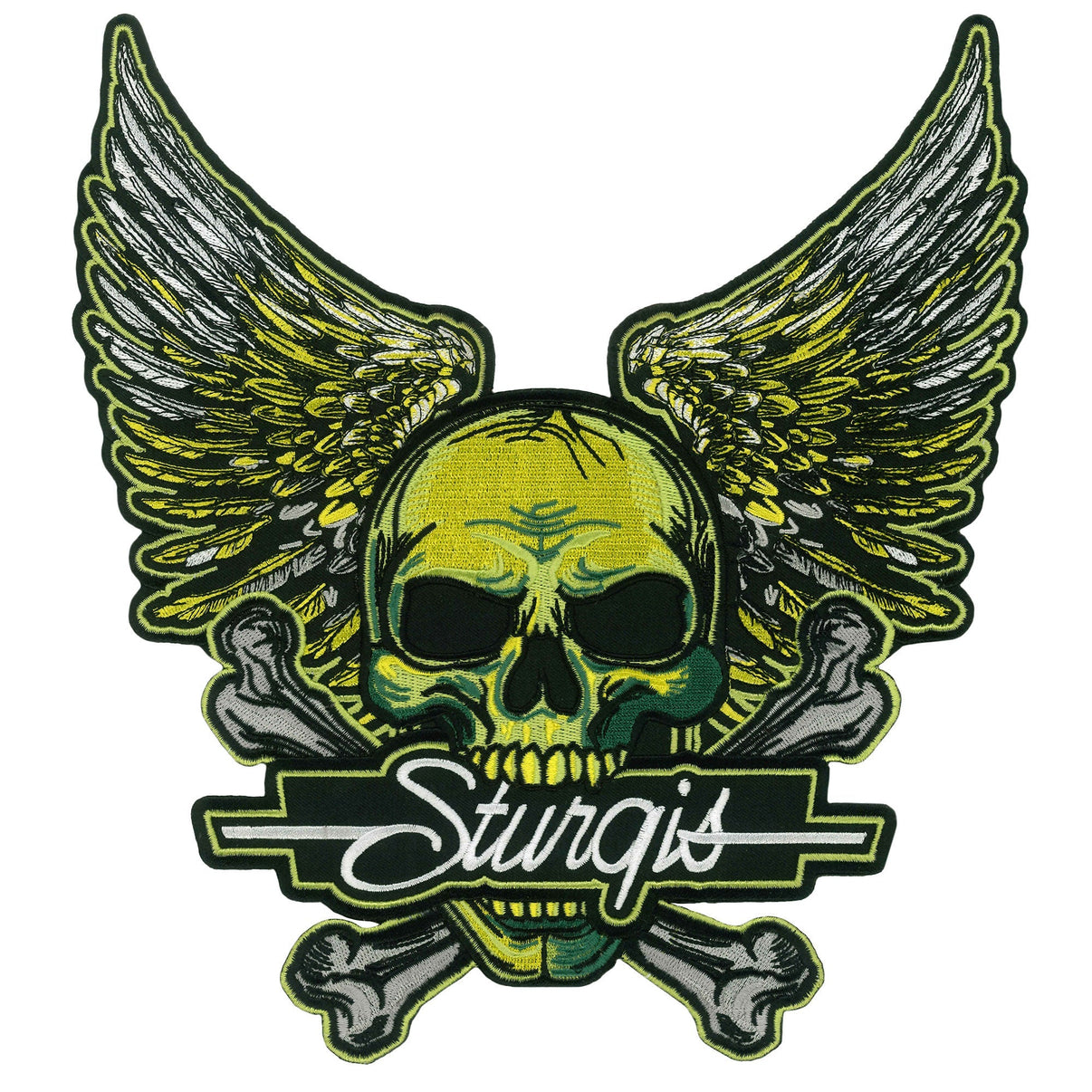 Hot Leathers Sturgis Skull Bird 10" Patch PPQ2739 Hot Leathers