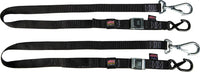 Powertye Deluxe Soft-Tye Tie-Downs w/ Swivel Latch Hook - 1.5" Black Powertye
