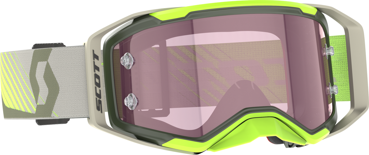 Prospect 2.0 Amp Goggle Kaki Grn/N Ylw Amp Rose Works SCOTT