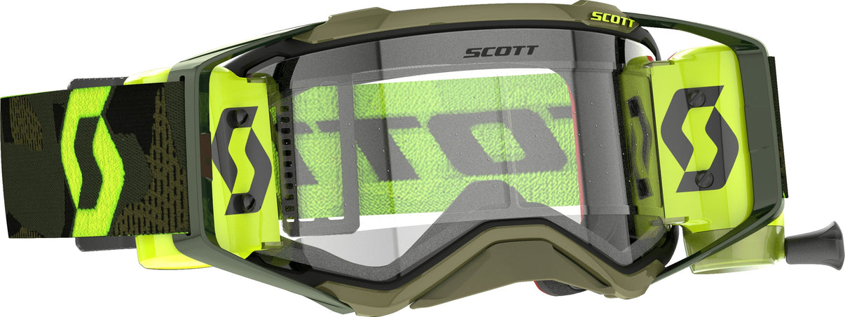 Prospect Super Wfs Goggle Kaki Grn/Neon Ylw Clear Works SCOTT
