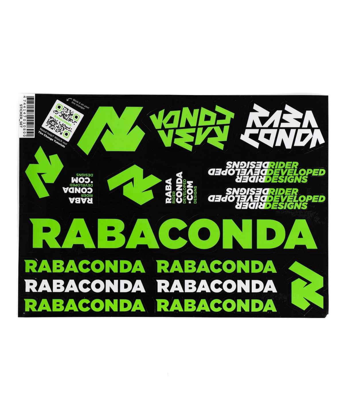 Rabaconda Sticker Sheet - A4