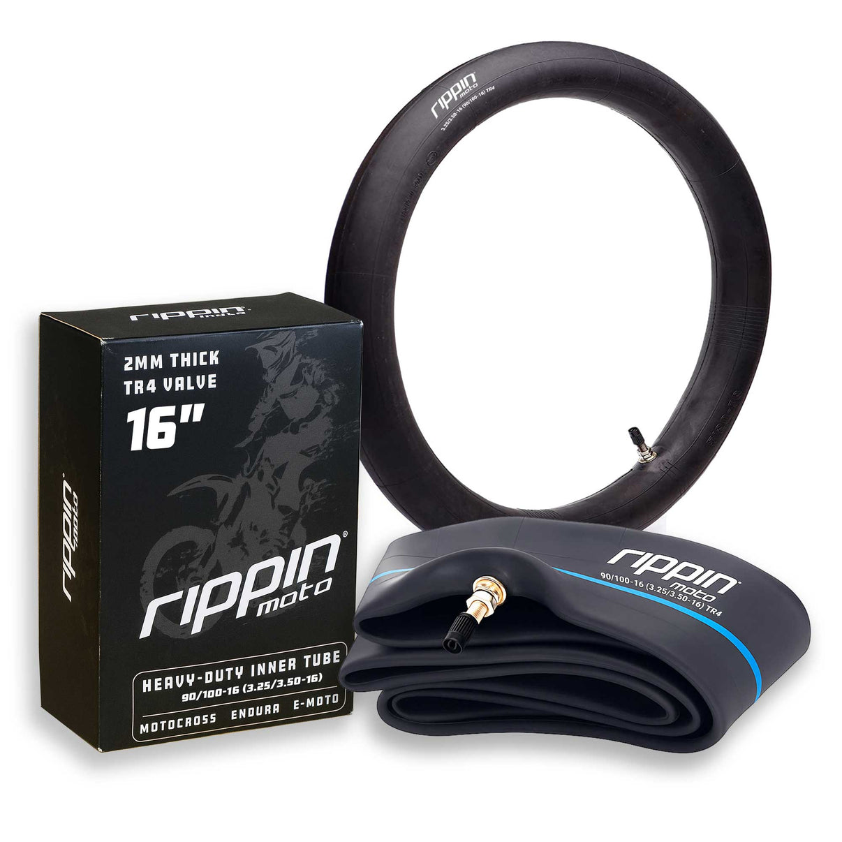 90/100-16 E-Moto Dirt Bike Inner Tube (3.25/3.50-16) 10mpa - 2mm Thick Rippin Moto