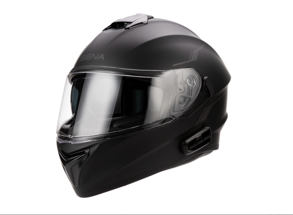 Sena Outforce Bluetooth Helmet angle view with visor