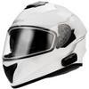 Sena Outforce Bluetooth Helmet front view with visor - white