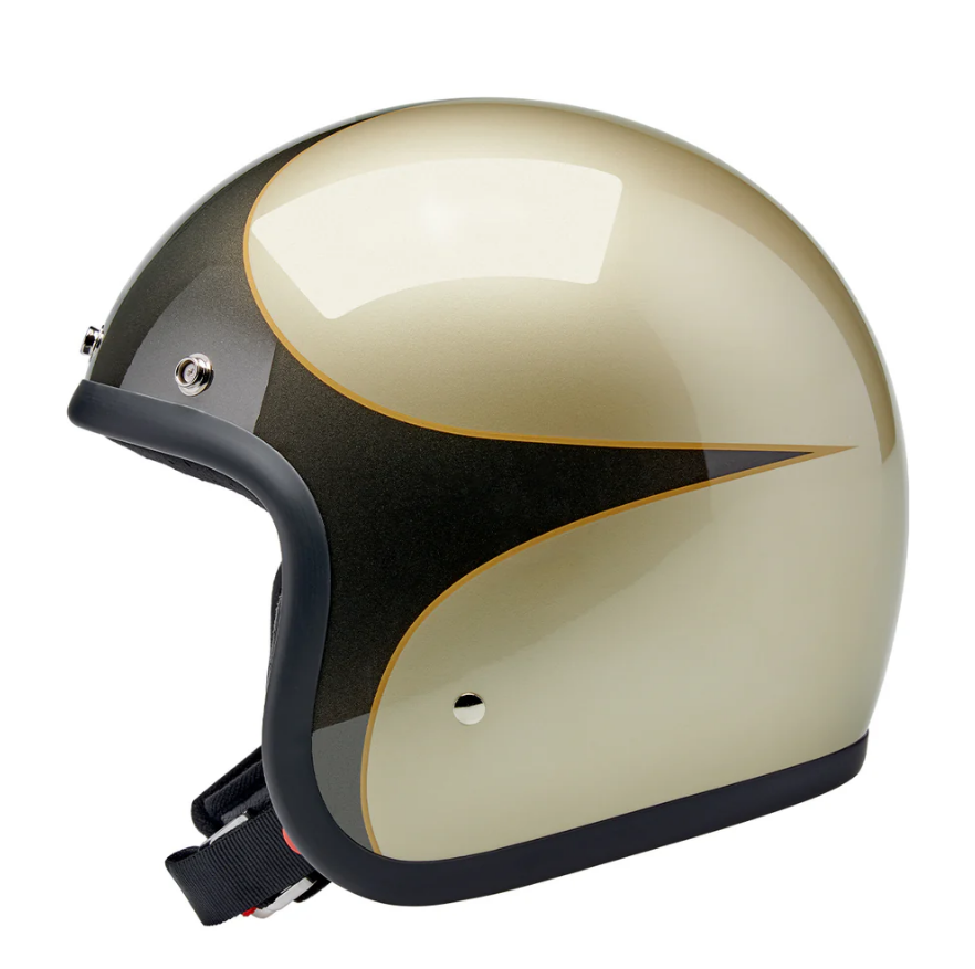 Biltwell Bonanza Helmet - Metallic Charcoal / Champagne Scallop Biltwell