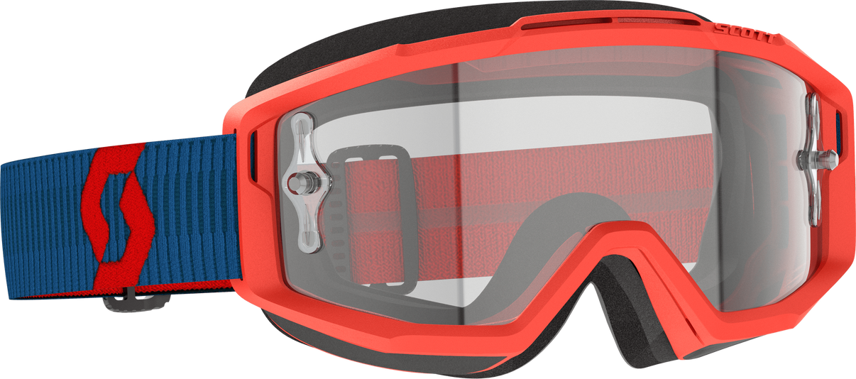 Split Otg Goggle Drk Blue/Neon Rd Clear Works SCOTT
